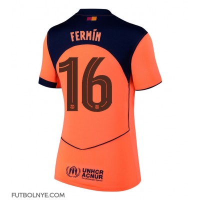 Camiseta Barcelona Fermin Lopez #16 Tercera Equipación para mujer 2025-26 manga corta Camiseta Barcelona Fermin Lopez #16 Tercera Equipación para mujer 2025-26 manga corta